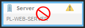 A disabled CI displays a red strike-through icon covering it on the map.